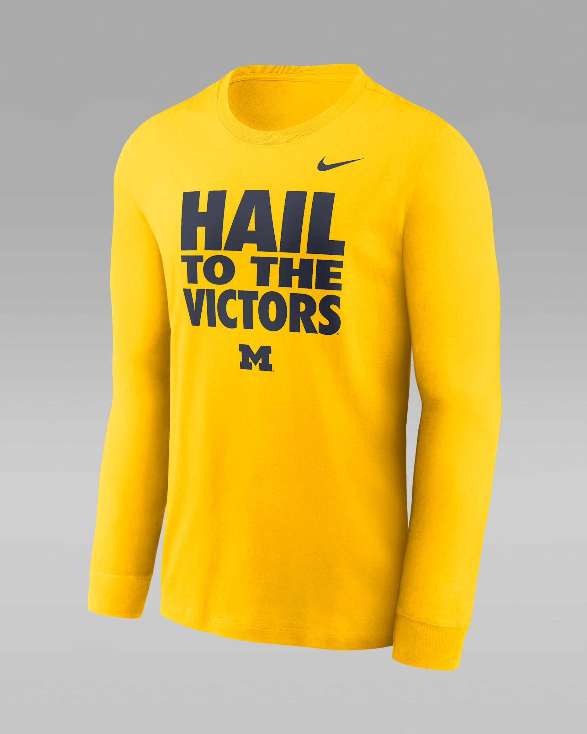 Michigan Sideline Slogan Men's Nike Dri-FIT College Long-Sleeve T